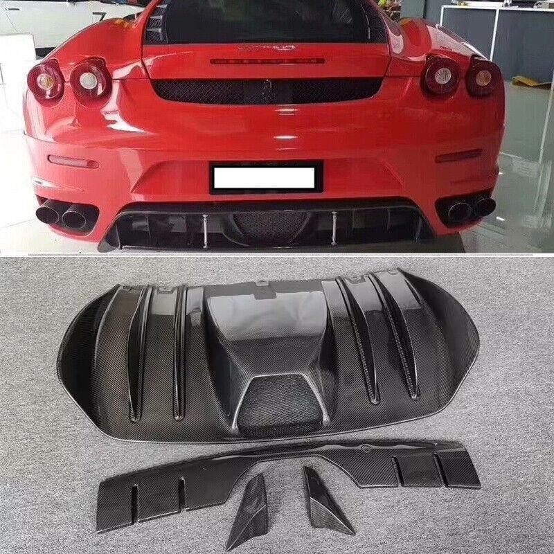 Carbon fiber rear diffuser bumper lip replacement part for Ferrari F430 (2004-09-)