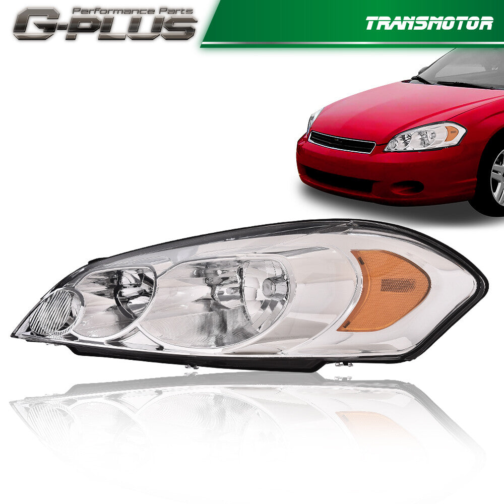Suitable for 06-16 for Chevrolet Impala with chrome housing, amber headlights, driver's side mirrors, new.