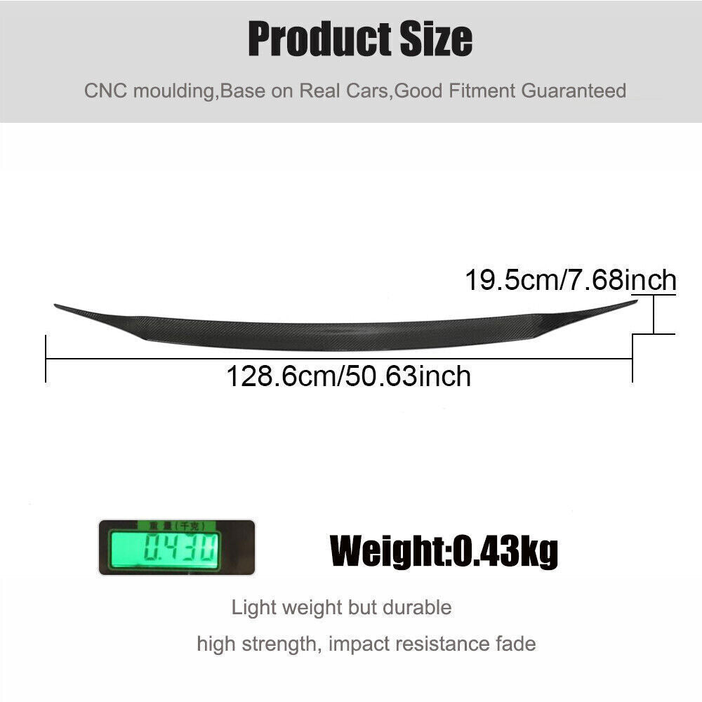 for Porsche Macan 2022-23 Real Carbon Fiber Rear Middle Trunk Spoiler Wing Cover
