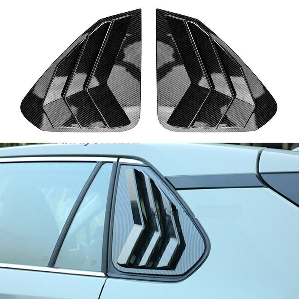 for Toyota RAV4 2019-2023 Carbon Fiber Look Side Vent Window Scoop Louver Trim2