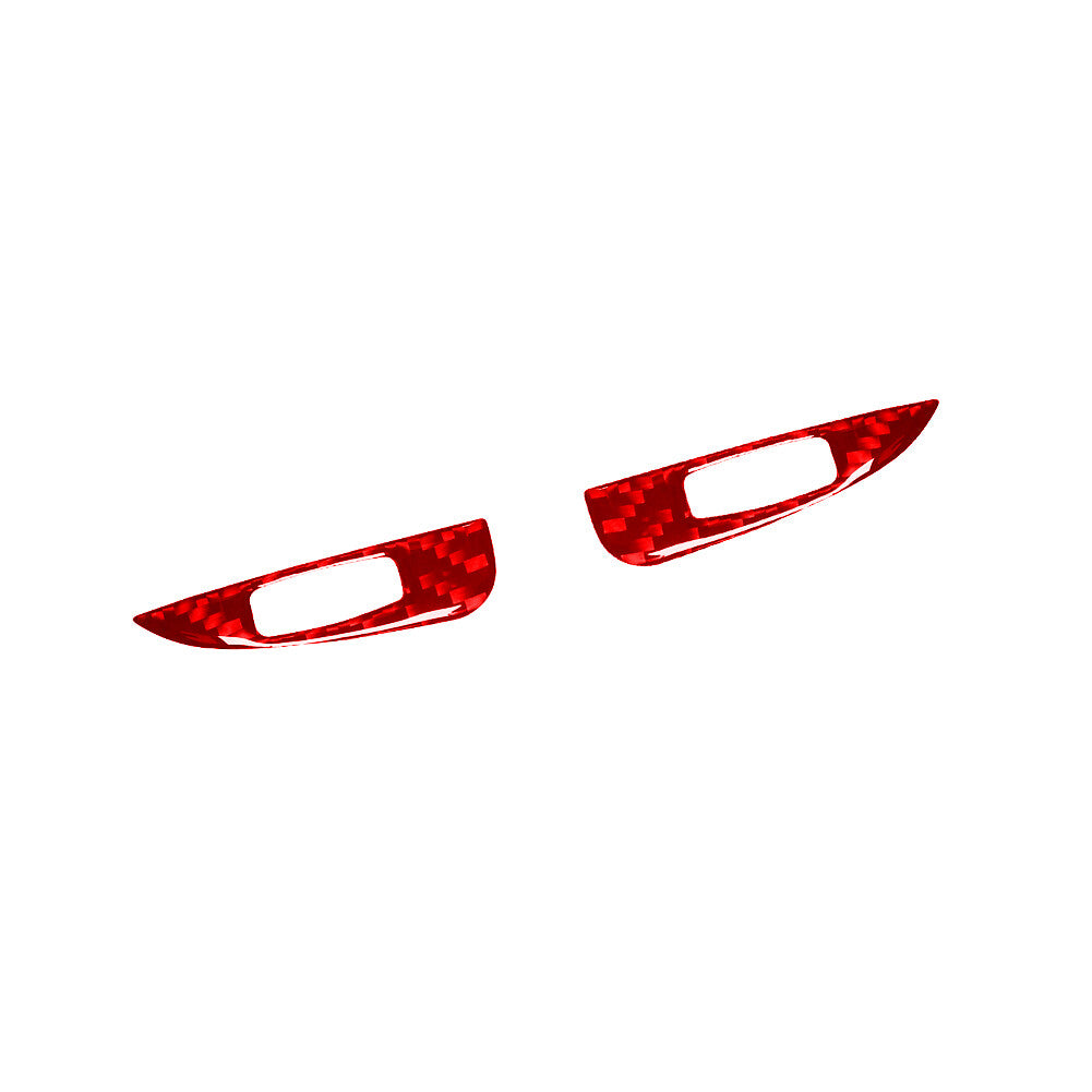 Red Carbon Fiber Front Dashboard Air Vent Trim for Dodge Durango 2014-2020 TypeA
