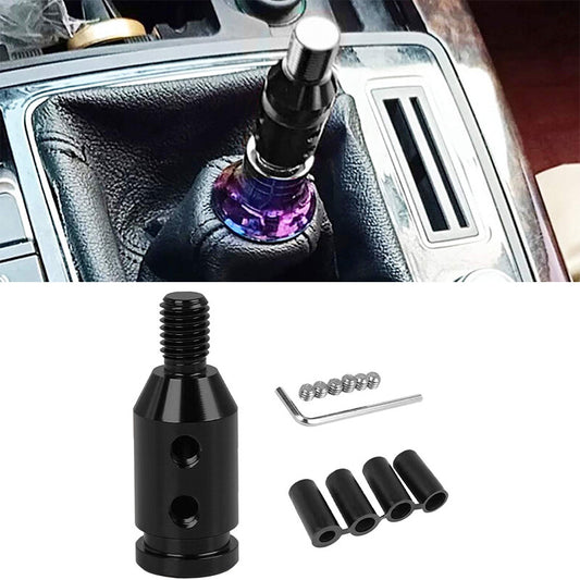 M12 x 1.25 Car Gear Shift Knob Adapter for Non Threaded Shifter Black Universal