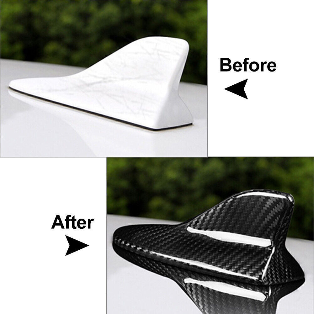 Carbon Fiber Shark Fin Antenna Cover Fit for Lexus LS LX for ES IS Gloss Finish Black