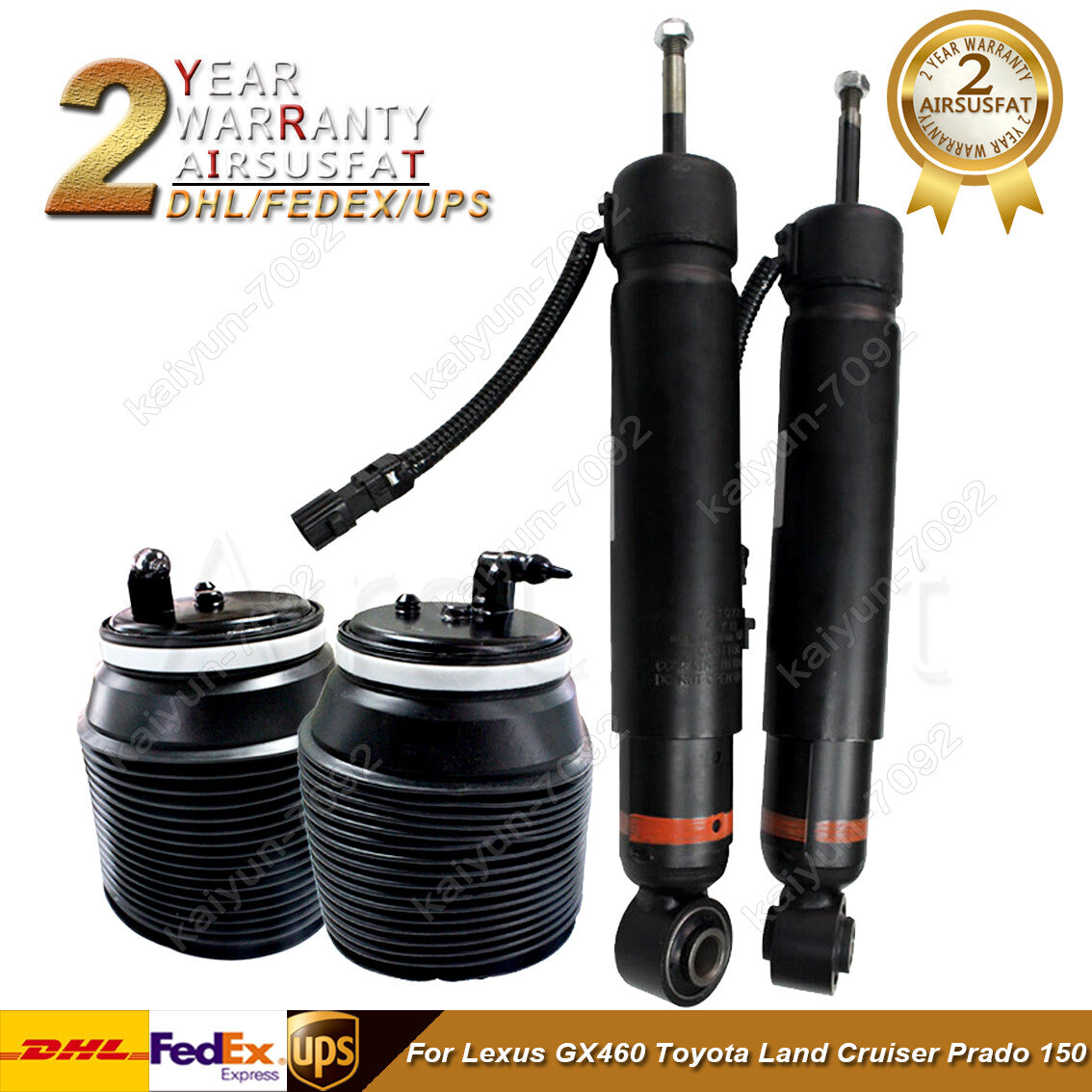 4pcs Rear Shock Struts Air Spring Bags for Toyota for Land Cruiser 150 for Lexus GX460