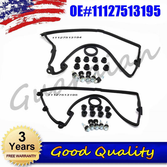 Valve Cover Gaskets w/ Bolts Seals 11127513195 for BMW 545i 645Ci 650i 745i X5