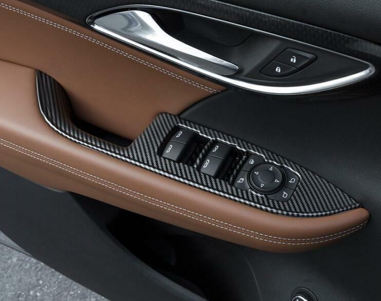 Car for Buick Envision 21-22 ABS Carbon Window Switch Panel Adjust Cover Trim