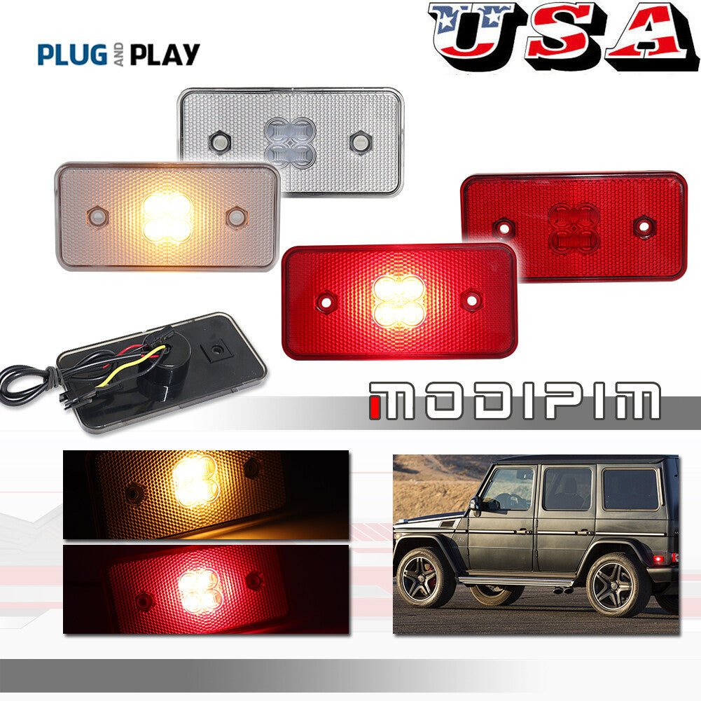 Four LED side marker lights and front and rear corner lights are suitable for 02-14 for Mercedes-Benz G-Class W463
