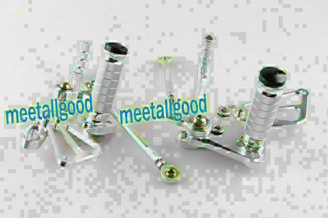 Adjustable Race Footpegs for DUCATI 1098 1098S Motor Rearset W/ GP Shift Silver