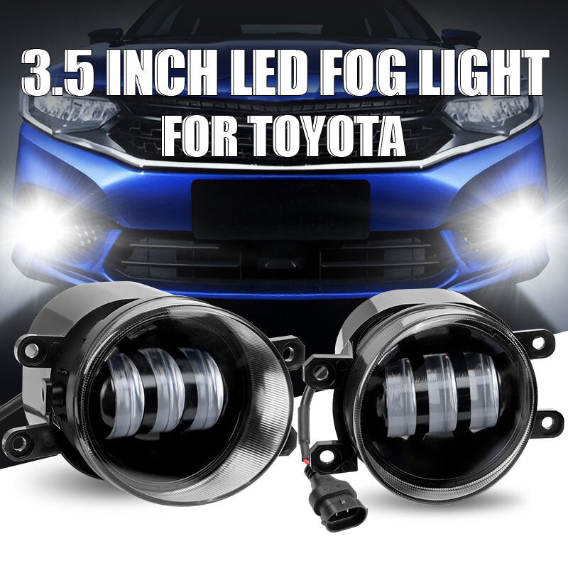 Pair 3.5LED Fog Lights Bumper Driving Lamp for Toyota for Camry 4Runner for Lexus RX350