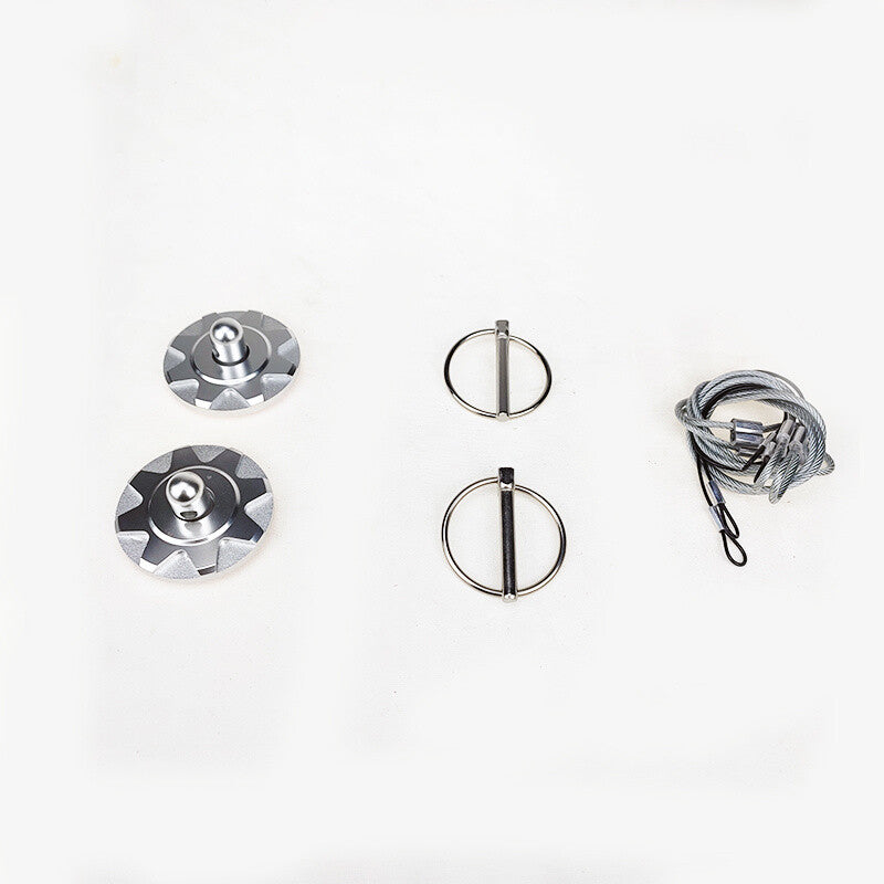 Aluminum car racing cover pin lock appearance universal cover pin plate kit silver