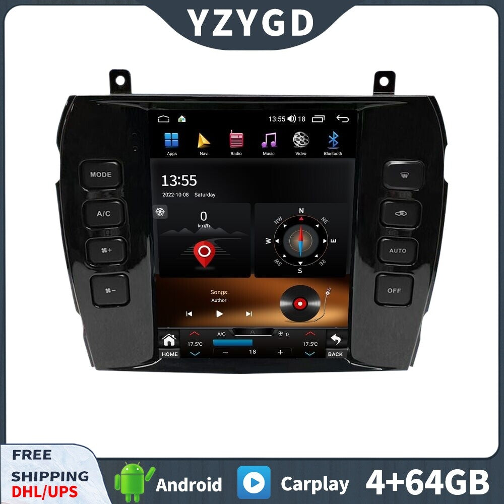 for Jaguar XJ 2004-2008 Android Car Radio Carplay Screen Receiver Player 64GB