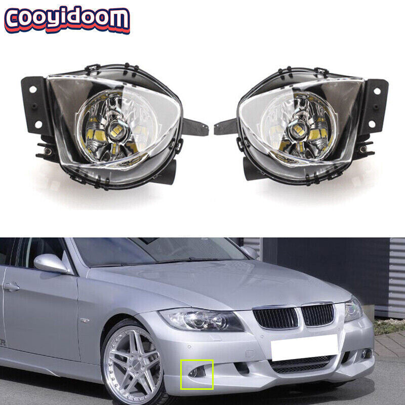 For 2006-08 for BMW E90 325i 328i 330i 335i LED Front Bumper Fog Lights W/Bulb LHRH