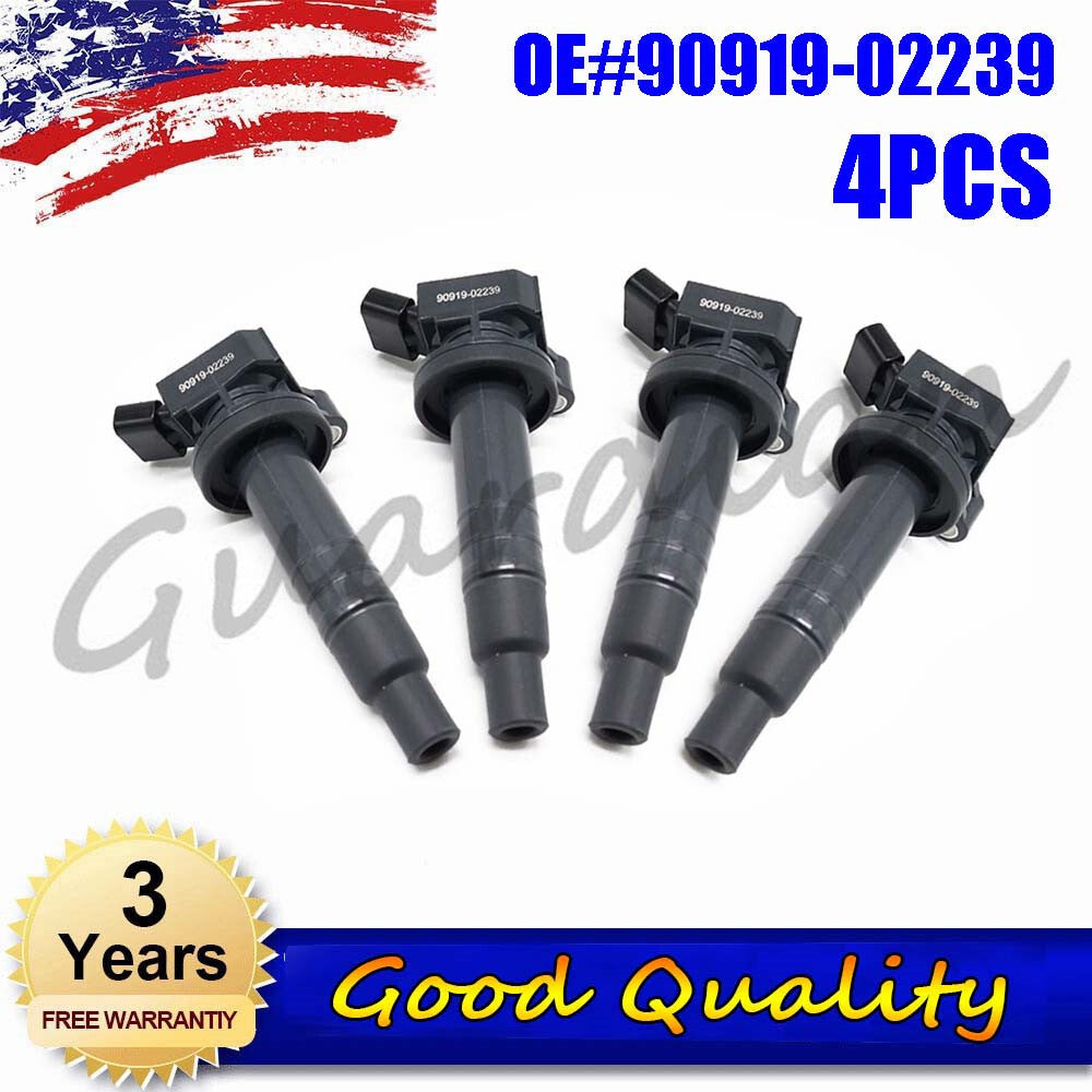 4x Ignition Coil 90919-02339 for CHEVROLET PRIZM for PONTIAC VIBE for TOYOTA CELICA
