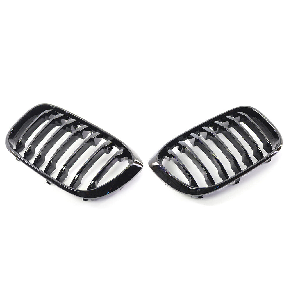 Front Kidney Middle Grille Grill Fit for BMW X3 G01 X4 G02 2018-2021 Glossy Black