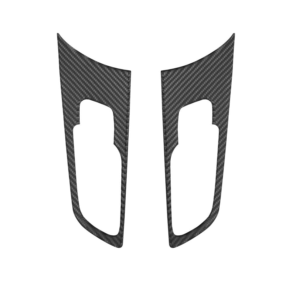 2X Carbon Fiber Front Door Handle Frame Cover Trim for Ford Ranger 2019-2022