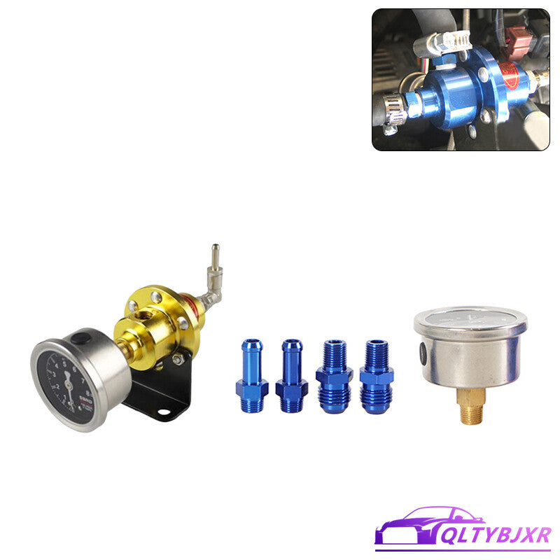 Aluminum 0-160 Psi Adjustable Fuel Pressure Regulator Type-L Universal Gold