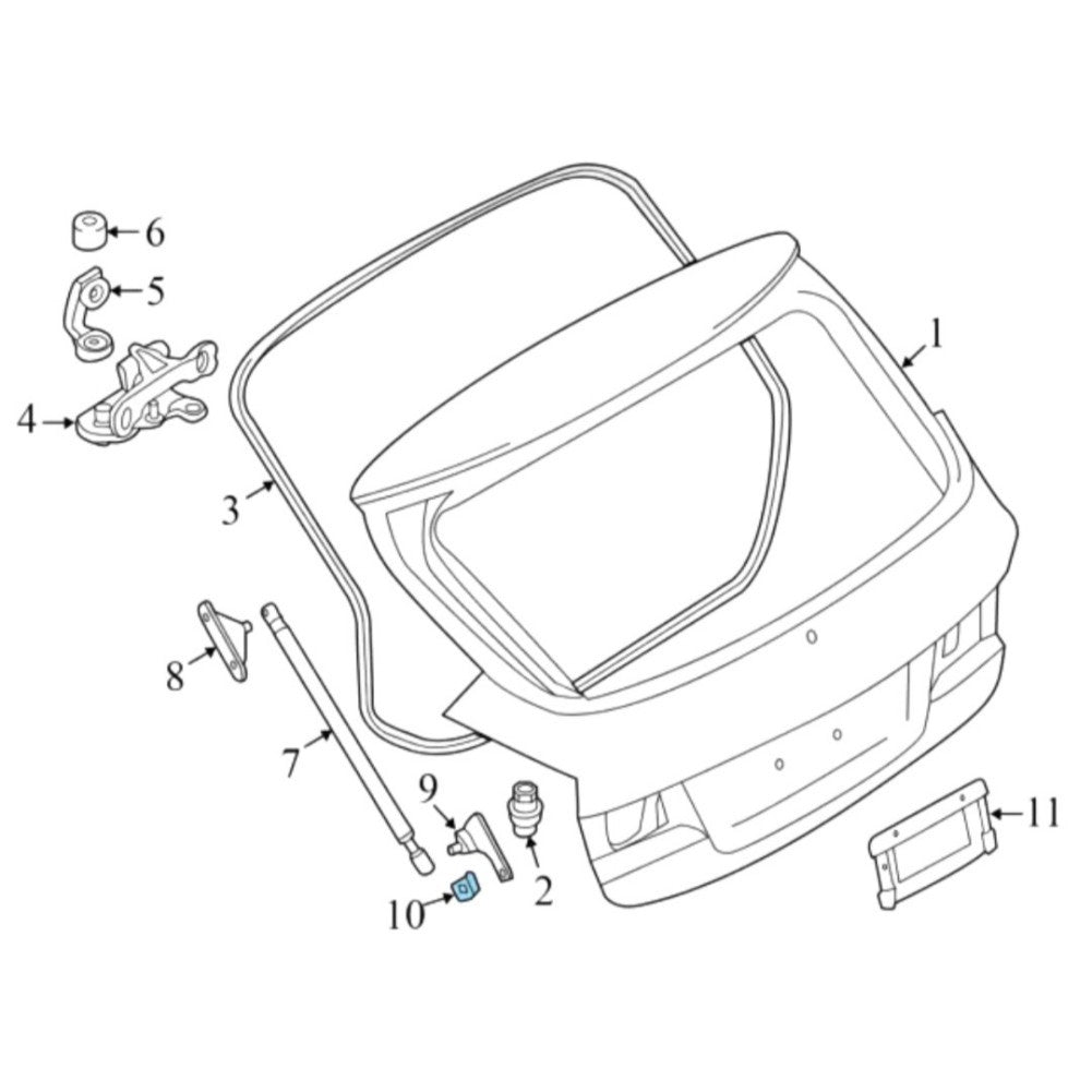 Hatch Trunk Buffer STOP for BMW 328XI 07-08
