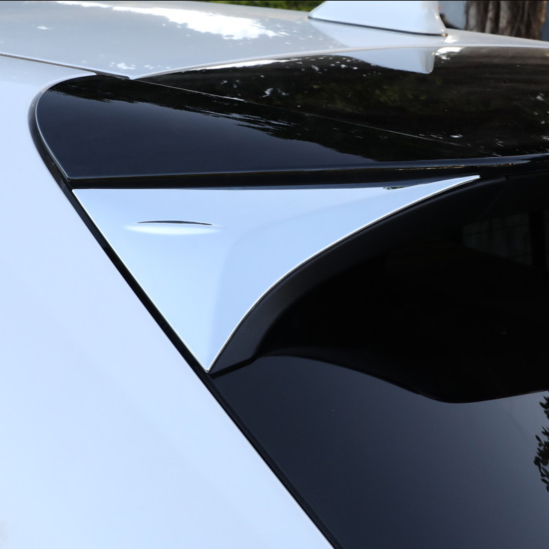 Chrome Rear Window Side Spoilers Decor Cover Trim ABS for Toyota Venza 2021-2023