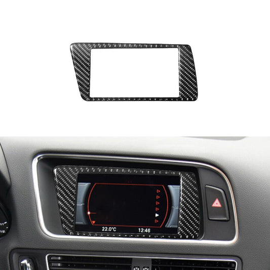Central Control Display Trim Cover Decoration Carbon Fiber for Audi Q5 2009-2017