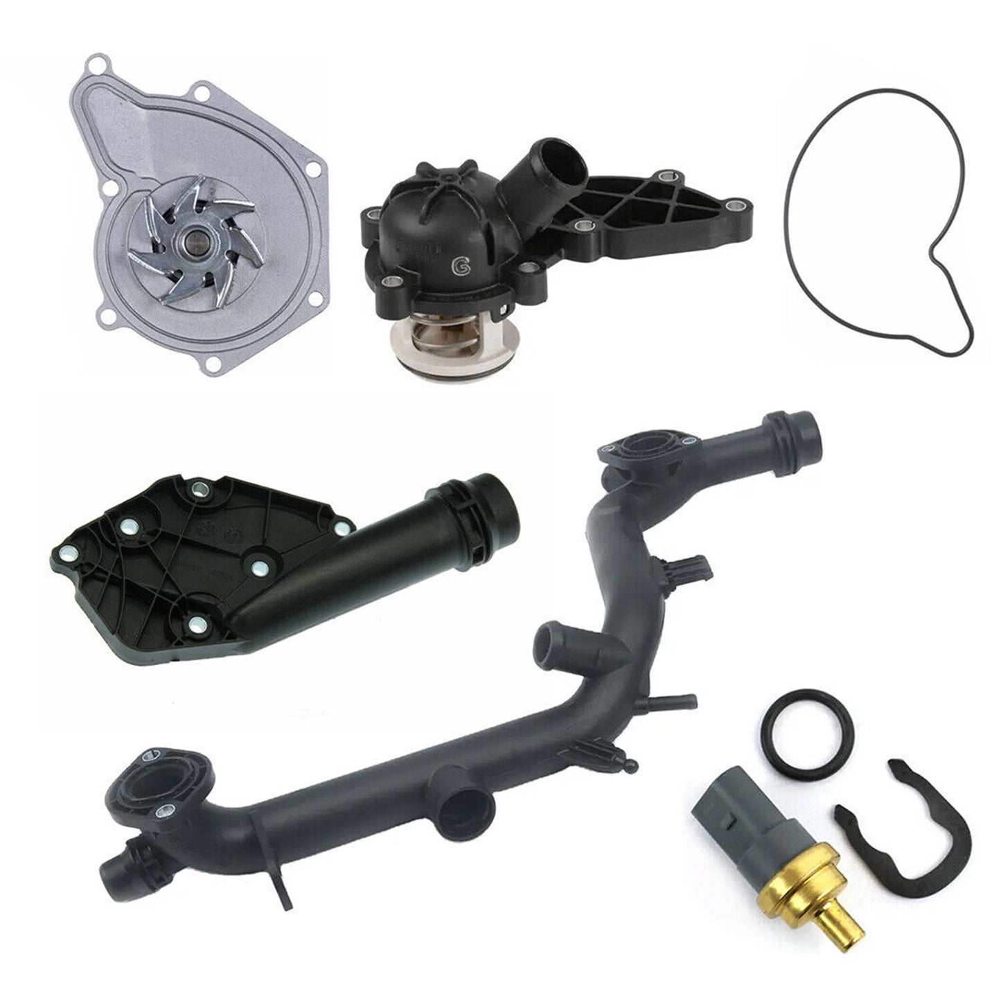 Cooling System Kit for Audi A4 Quattro A5 Quattro Q5 V6 06E121168B 06E121018B