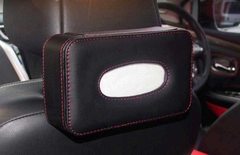Black+Red Leather Console Storage Box Cover Trim 1PCS for Ford Ranger 2015-2022