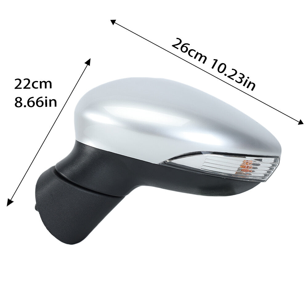 F¨¹r for Ford Fiesta MK7 2013-2017 Links Au?enspiegel Manuell Beheizbar Silber