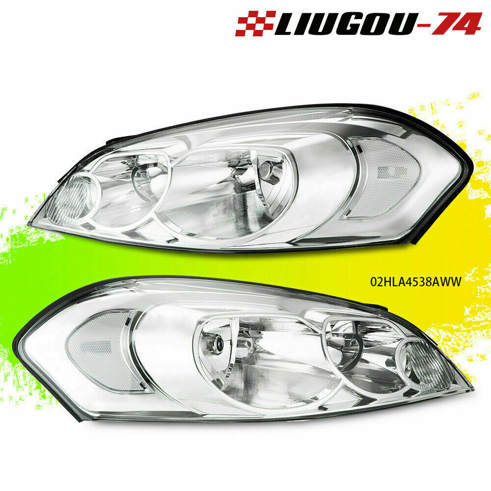 Clear chrome headlight replacement parts for Chevrolet 06-13 Impala/06-07 Monte Carlo