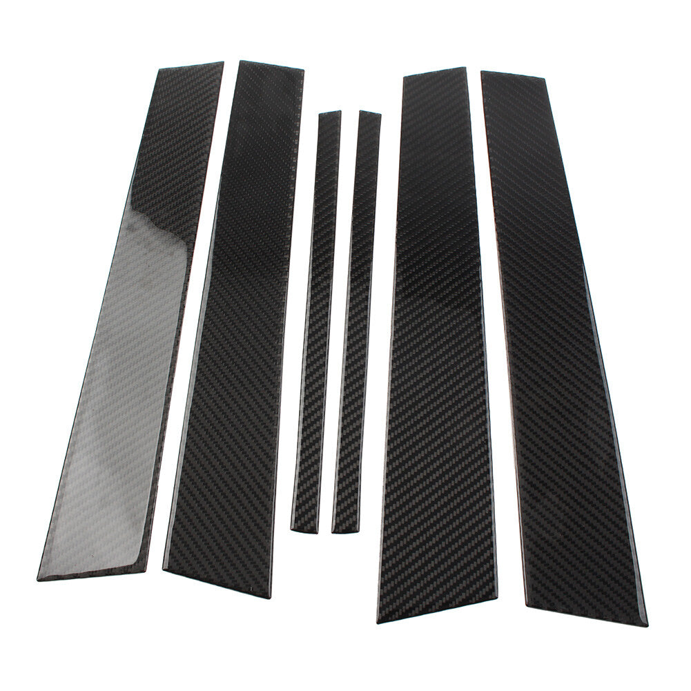 Carbon Fiber Set Pillar Posts Door Window Trim for Infiniti G37 Sedan 2007-2013