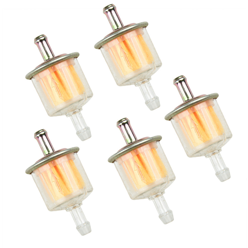 5-Piece 1/4-inch Fuel Filter for Industrial Straight-Out Gas and Universal Motorcycle Fuel Lines