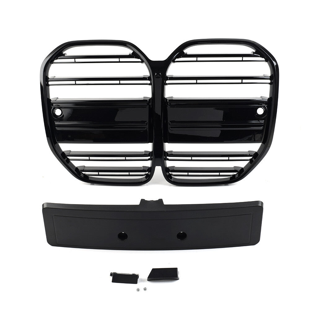 Double Line Front Bumper Center Kidney Grille Fit for BMW 4 Series G22 G23 2dr 21-23