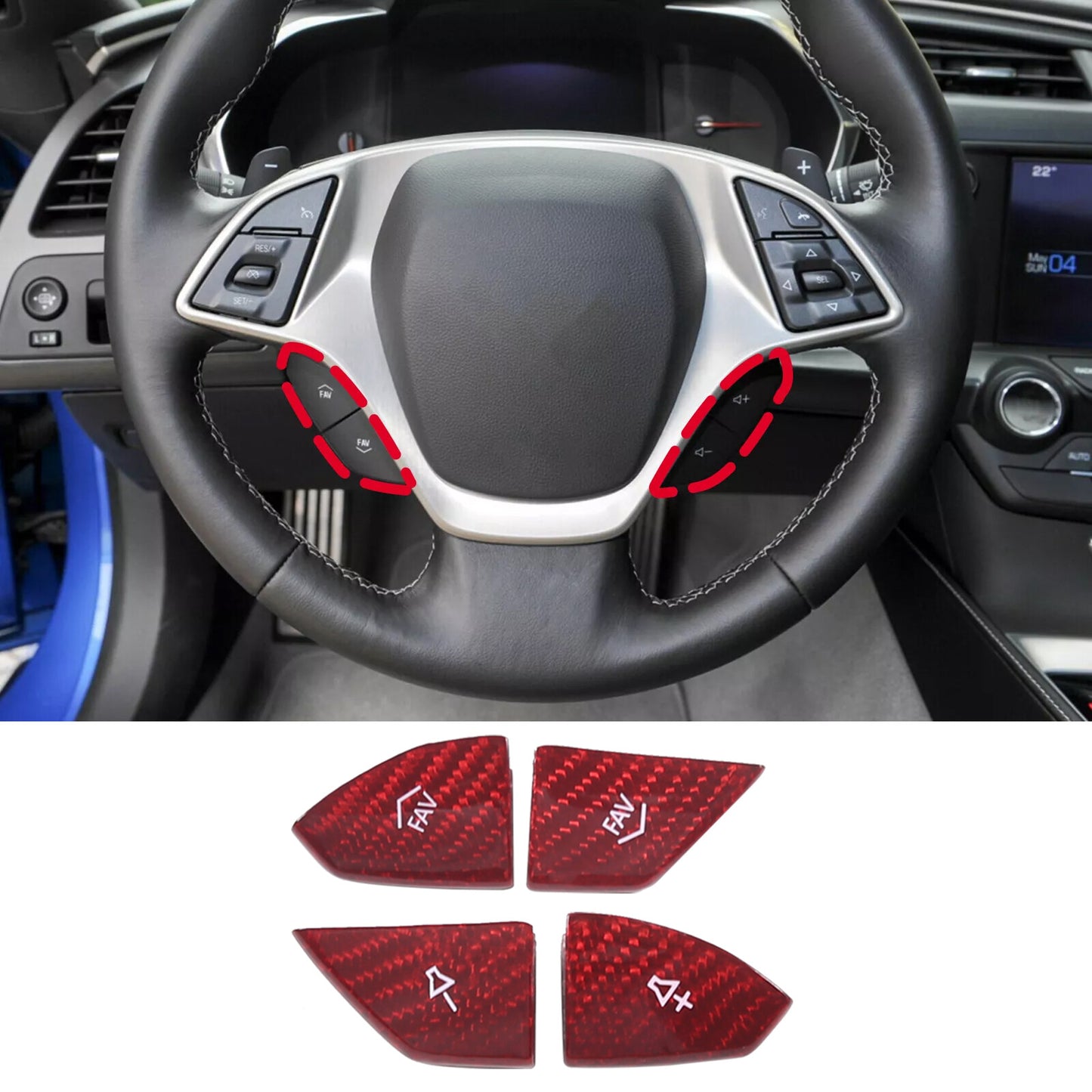 ABS Orange Interior for Seat Adjustment Button Cover Trim for Ford Maverick 2022