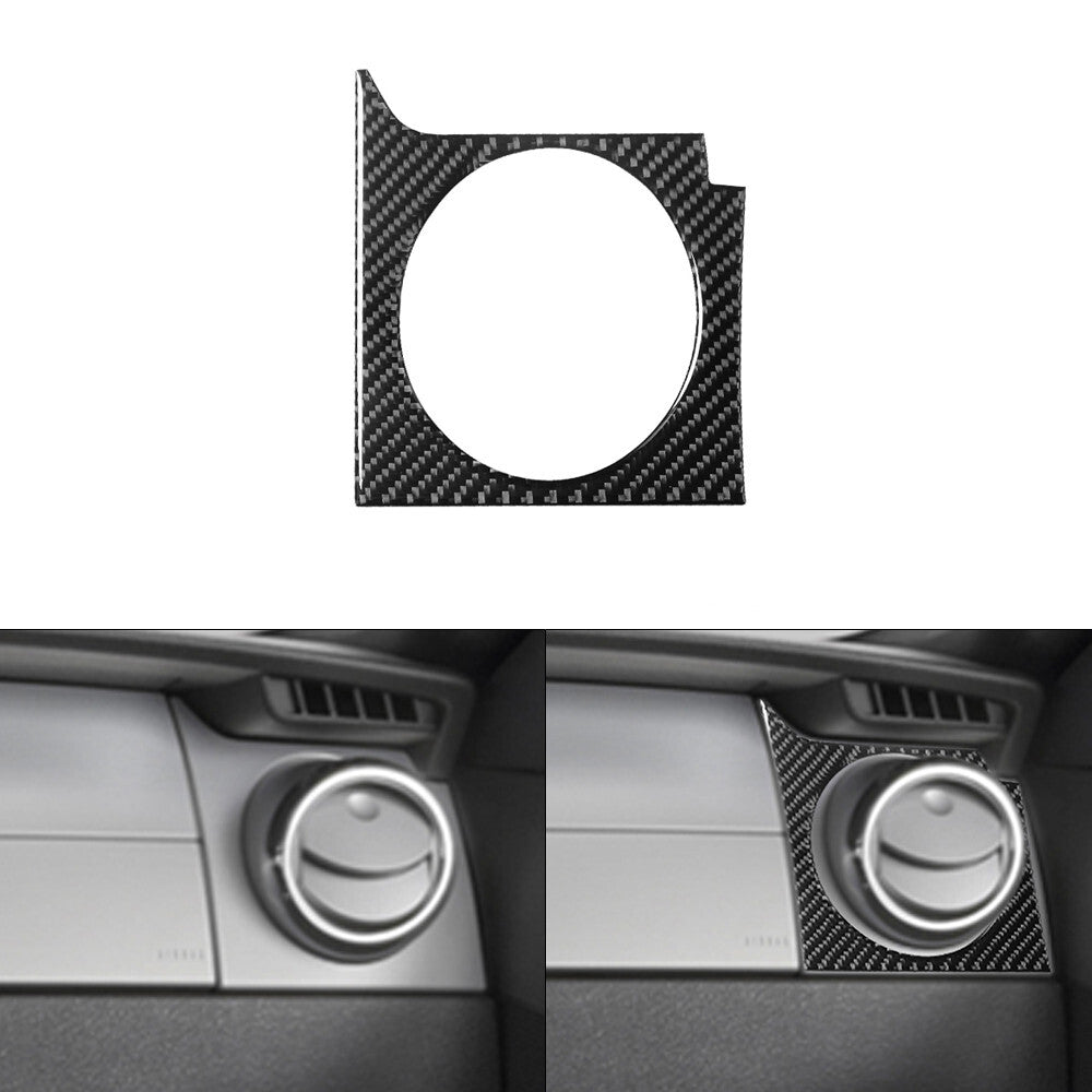 Carbon Fiber for Co -pilot Side Air Vent Outlet Cover Trim for Ford for Mustang 2005-2009