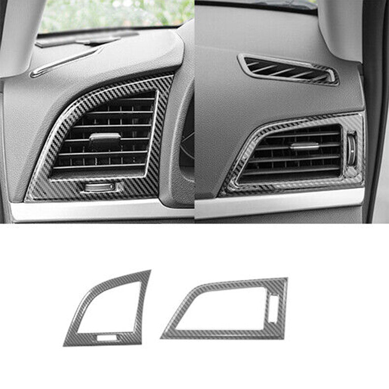 for Hyundai for Elantra 2017-2018 Carbon Fiber Dashboard Side Air Vent Cover Trim