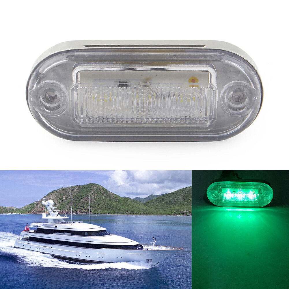 For Truck Trailer RV Boat 3528 SMD 12V Green LED Signal Light Lamp 1x