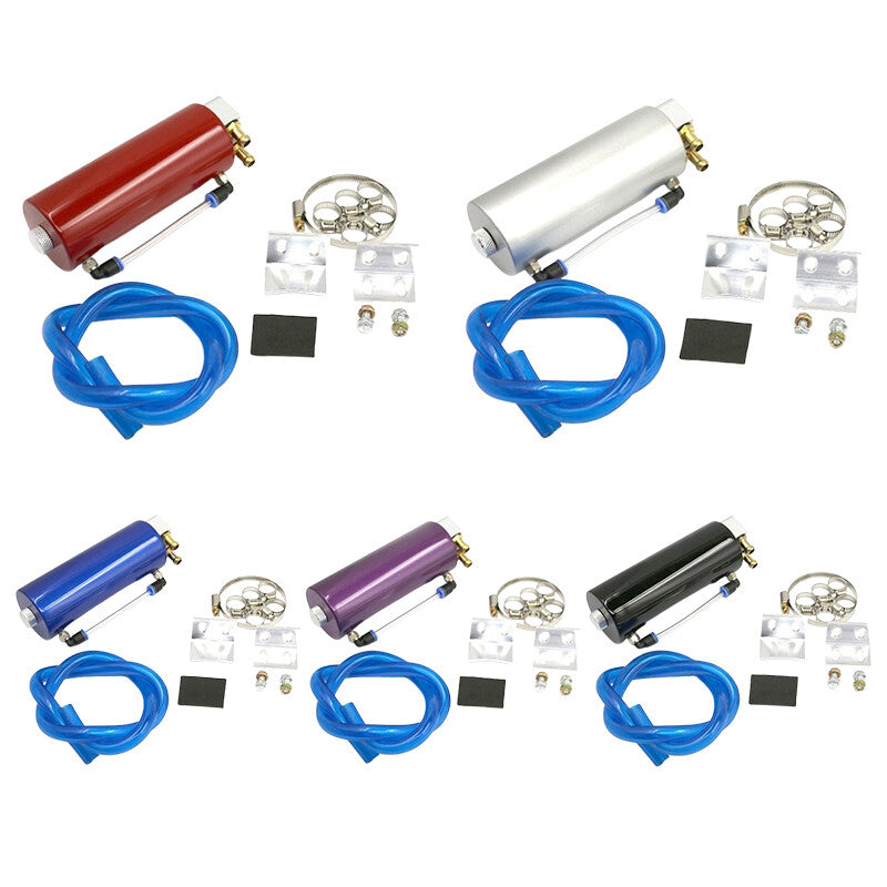 Oil Catch Tank Reservoir Breather Can Billet Aluminum Capacity Engine Purple