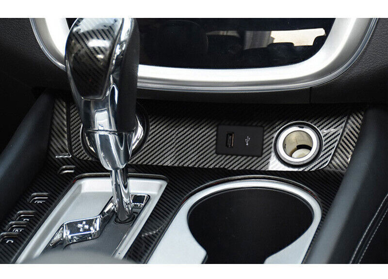 Rear Cigarette Lighter Cover Trim for Nissan Murano 2015-2021 Steel Carbon Fiber