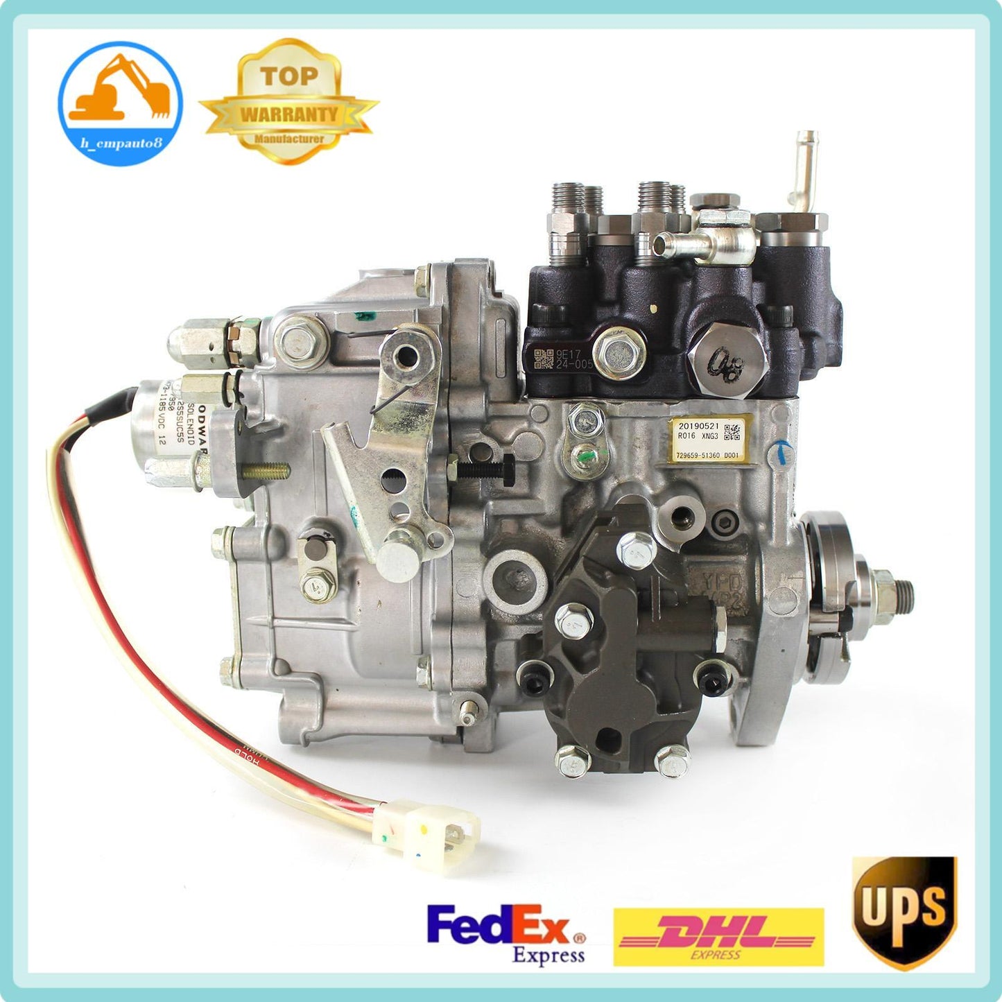 Fuel Injection Pump 729659-51360 /72965951360 for Yanmar Engine 4TNV84T 4TNV88