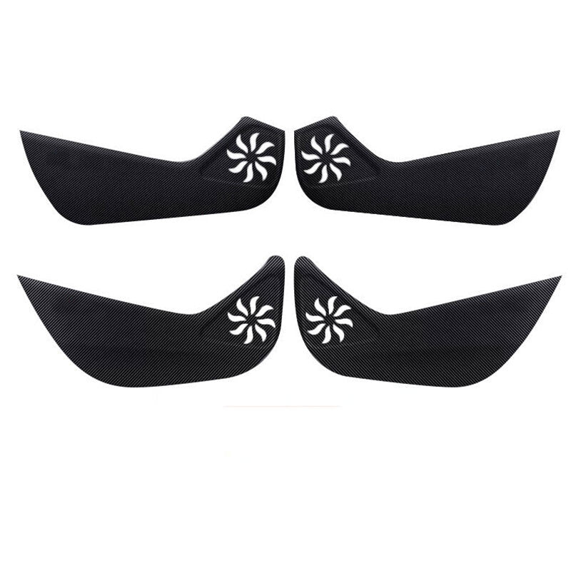 for Toyota BZ4X 23-2025 Carbon Fiber PU Leather Door Anti-Kick Guard Pad Trim 4X