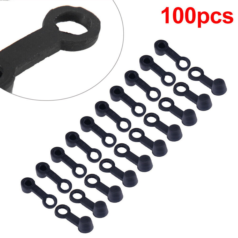 100x 3cm Rubber Brake Bleeder Screw Cap Lube Grease Nipple Oil Drain Tip Cover