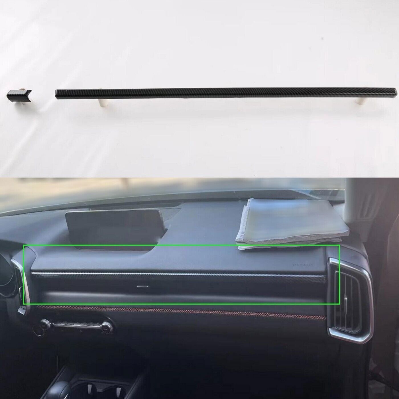 2P for Mazda CX-50 23-25 Carbon Fiber Console Center Dashboard Cover Trim Decor