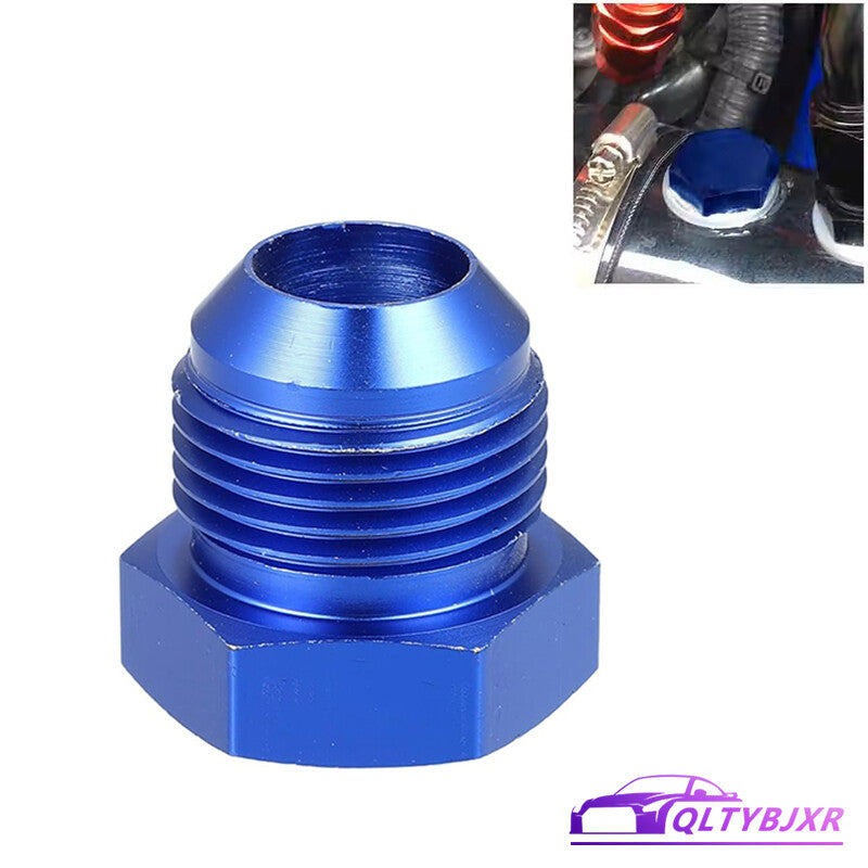 12AN Male Flare Bolt Blanking Plug End Cap Lock Nut Fitting Adapter Hex Blue