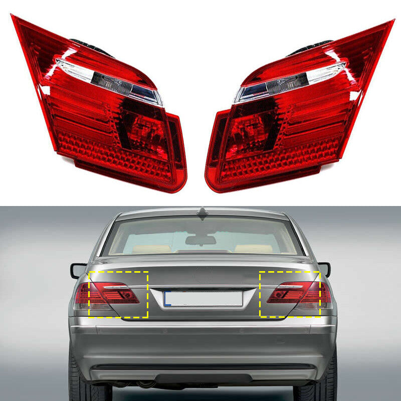 A pair of rear inner taillights suitable for BMW E65 E65 7 Series 745i 750Li 2005-2008 LH  RH models.
