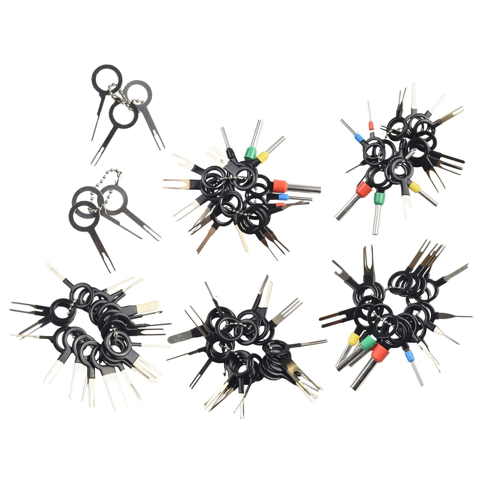 100Pc Pin Ejector Wire Kit Extractor Auto Terminal Removal Connector Puller Tool