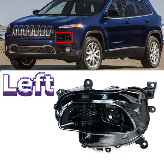 Left for Jeep Cherokee 2014-2018 Front Bumper Light Foglight Headlight Assembly