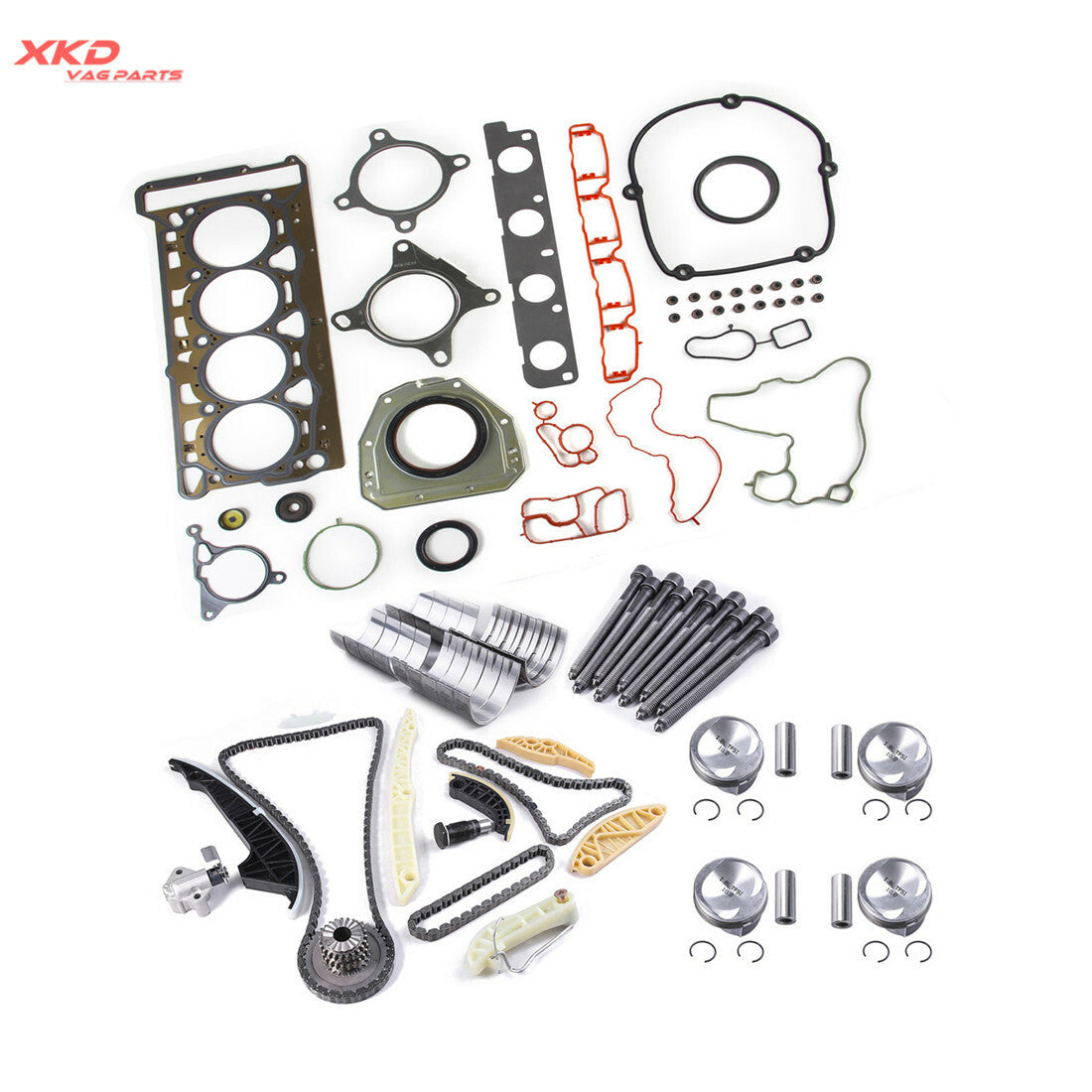 1.8T 21mm engine gasket overhaul and rebuild kit suitable for Volkswagen for Golf , for Passat CC, and for Audi A3.