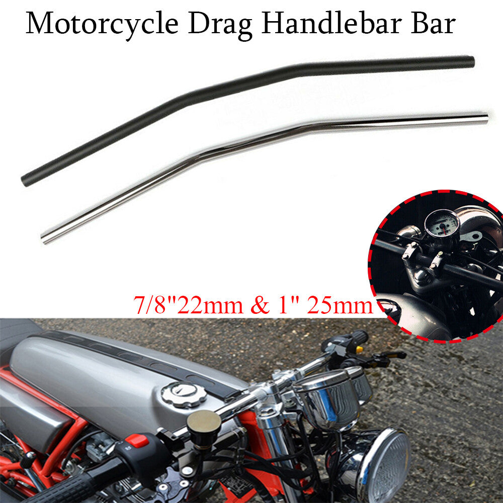 Motorcycle 7/8' 22mm Zero Drag Bars Handlebars Chrome for Honda Hardly for Suzuki
