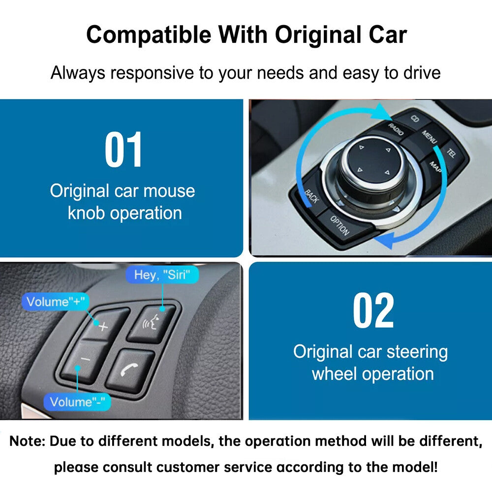 Compatible with for BMW CIC 1 2 3 4 5 series F10 X1 X3 F25 F26 F48 Wireless CarPlay Android Auto