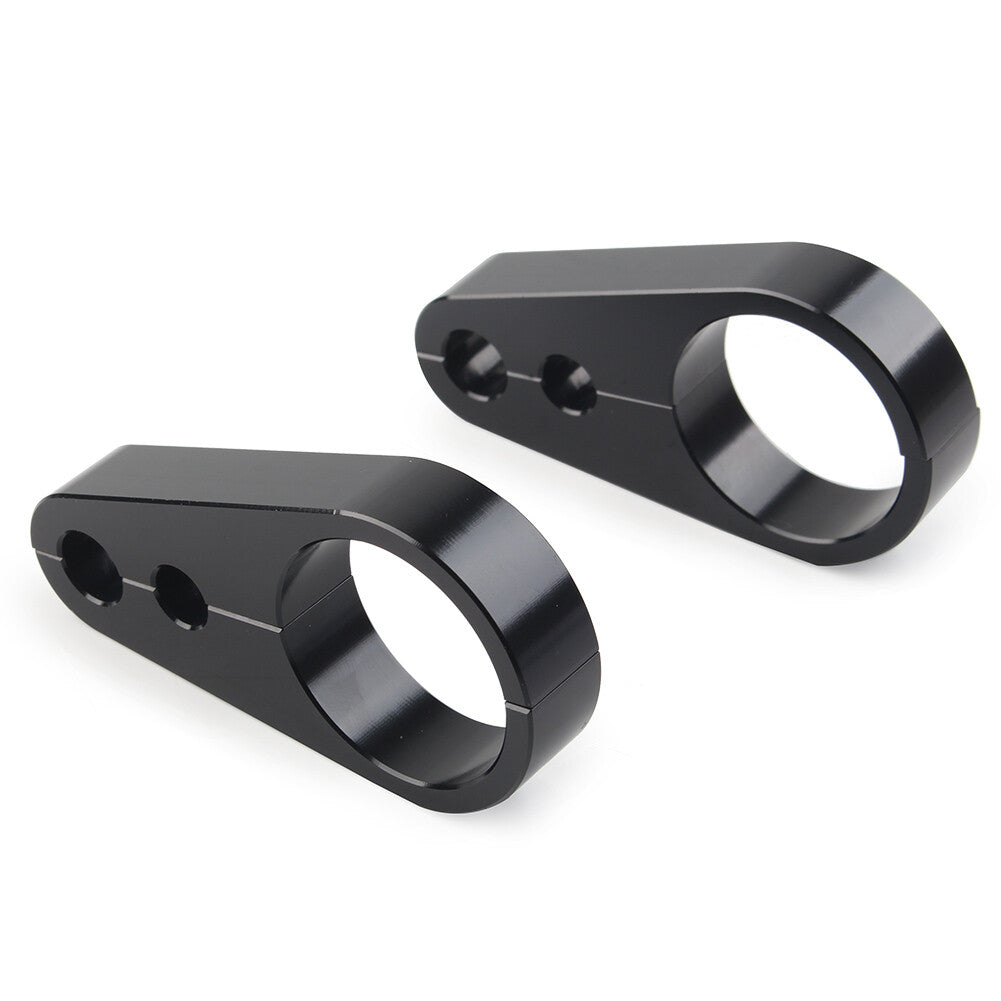 2PCS Black Brake Clutch Cable Wire Clamp Clip for Harley 1-1/4 Handlebar