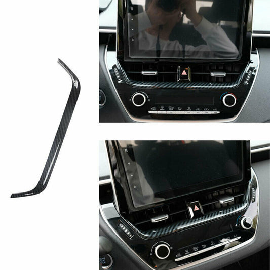 ABS Central Console Air Outlet Vent Trim Carbon Fiber For 2019-21 for Toyota for Corolla