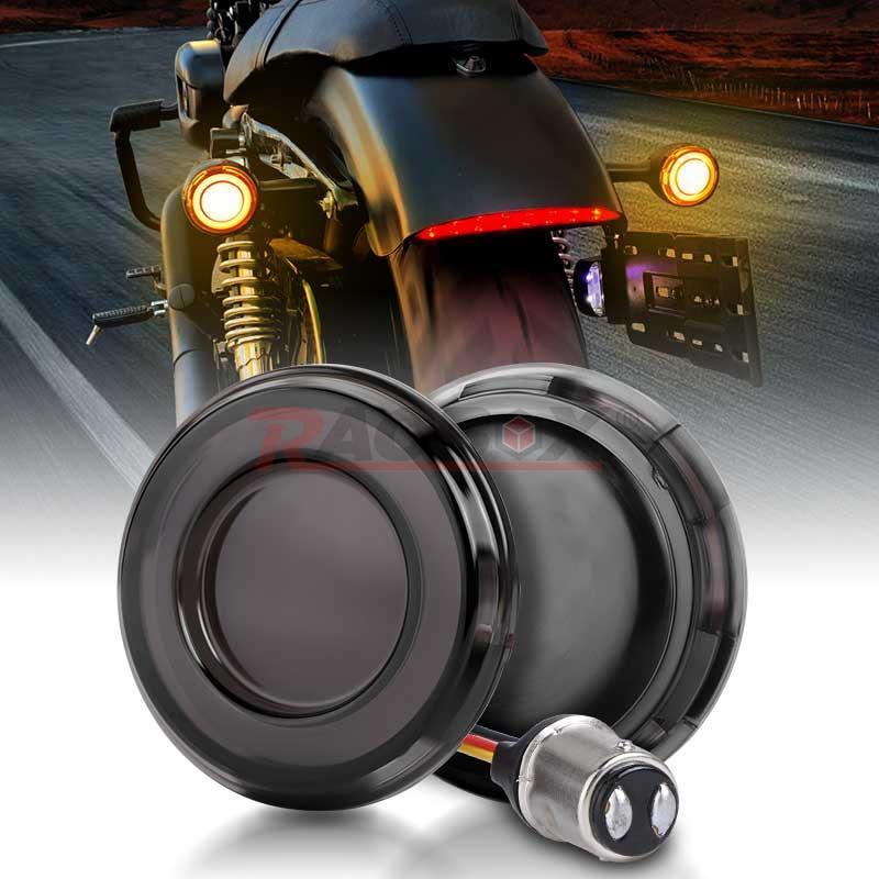 Front LED Turn Signal Light DRL Smoke Lens Fits for Softail Touring Sportster